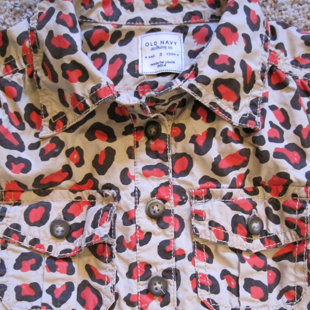 Old Navy animal print shirt dress size girl S - Picture 3 of 8